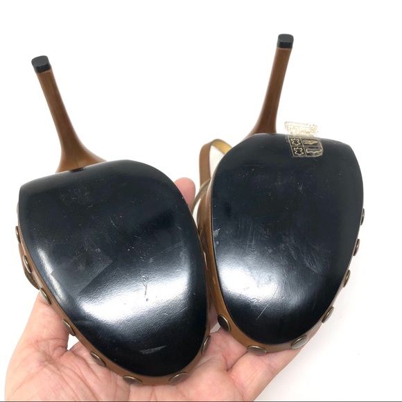 CASADEI, brown heeled sandals, made in Italy, size 9, NWOT - Picture 13 of 16